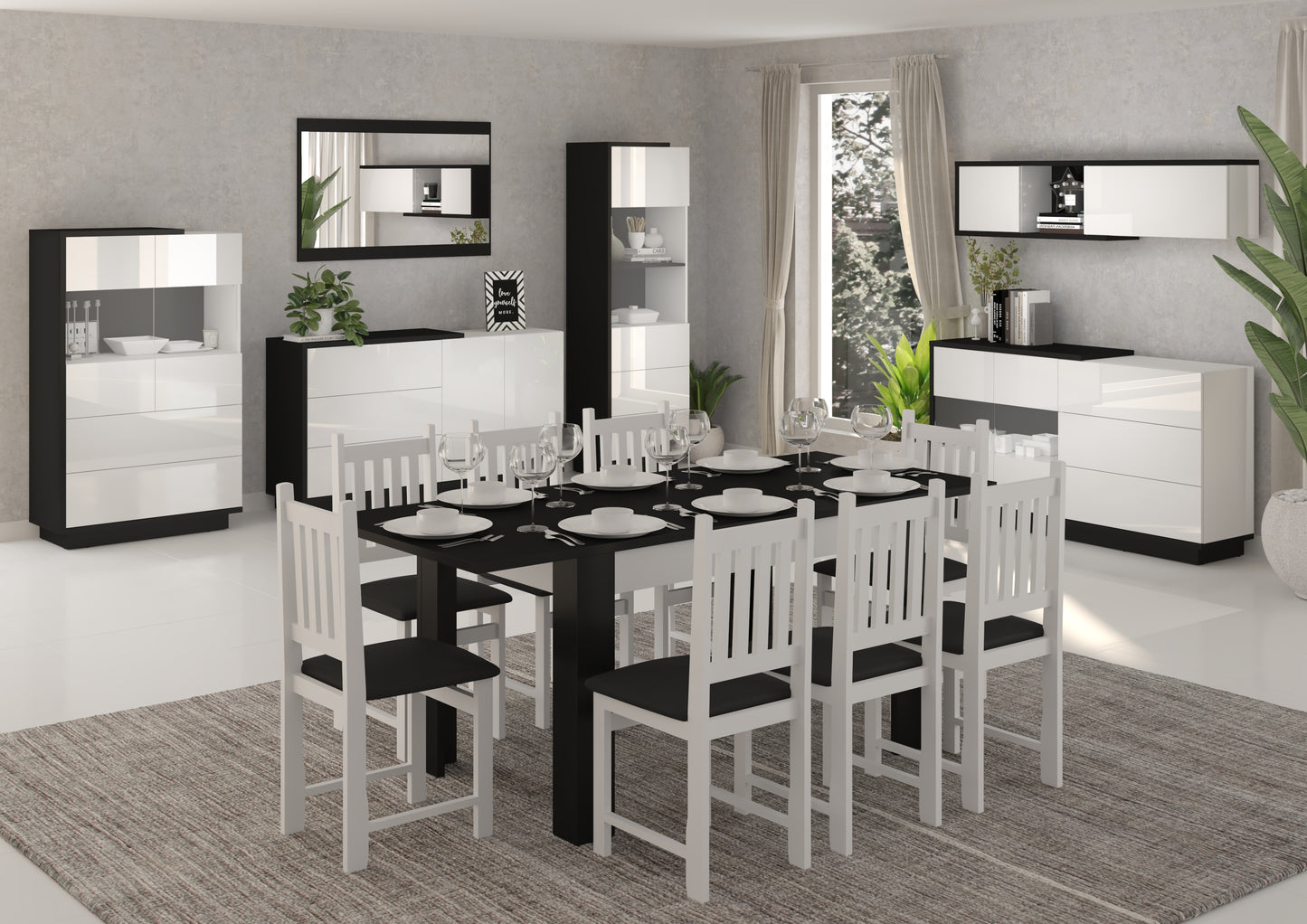 Svetainės baldų kolekcija HYBRID