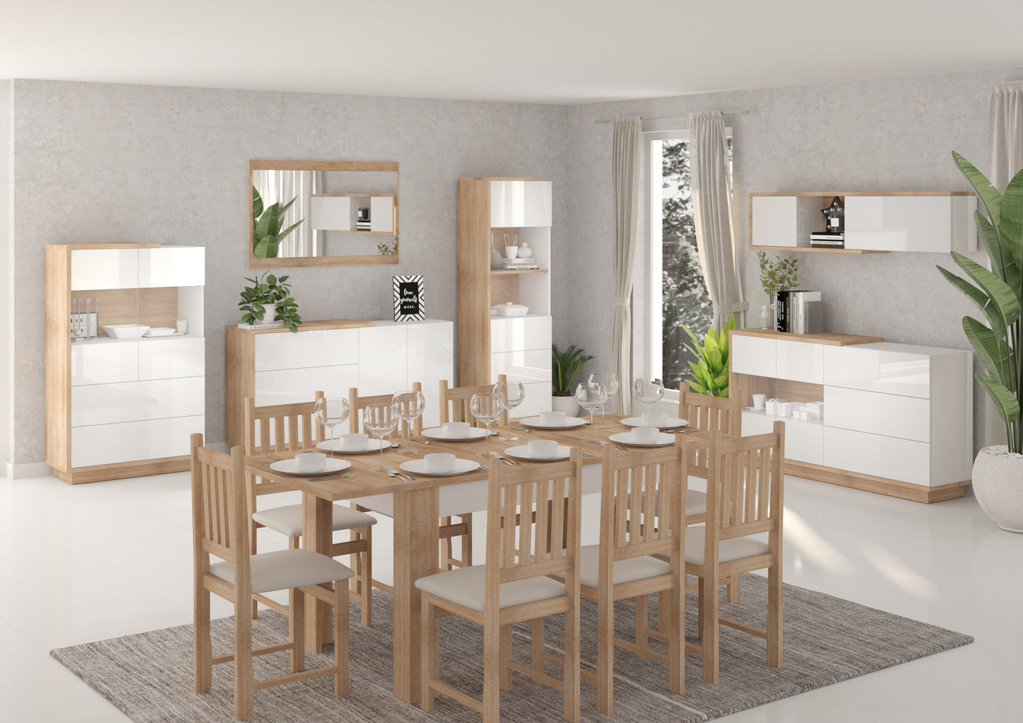 Svetainės baldų kolekcija HYBRID