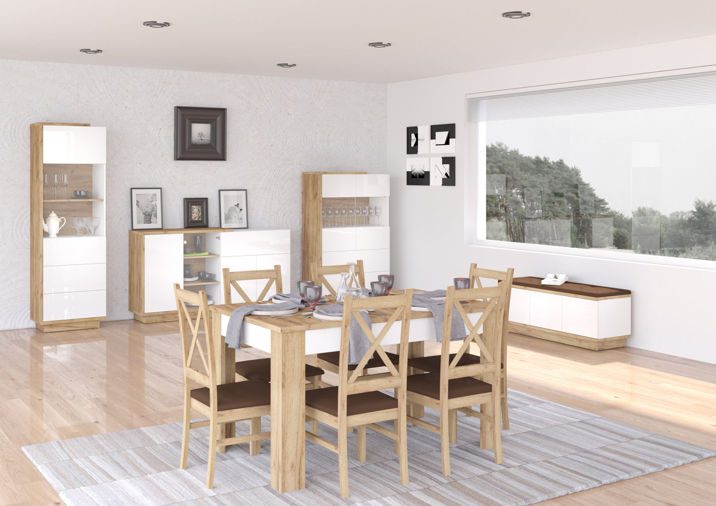 Svetainės baldų kolekcija HYBRID