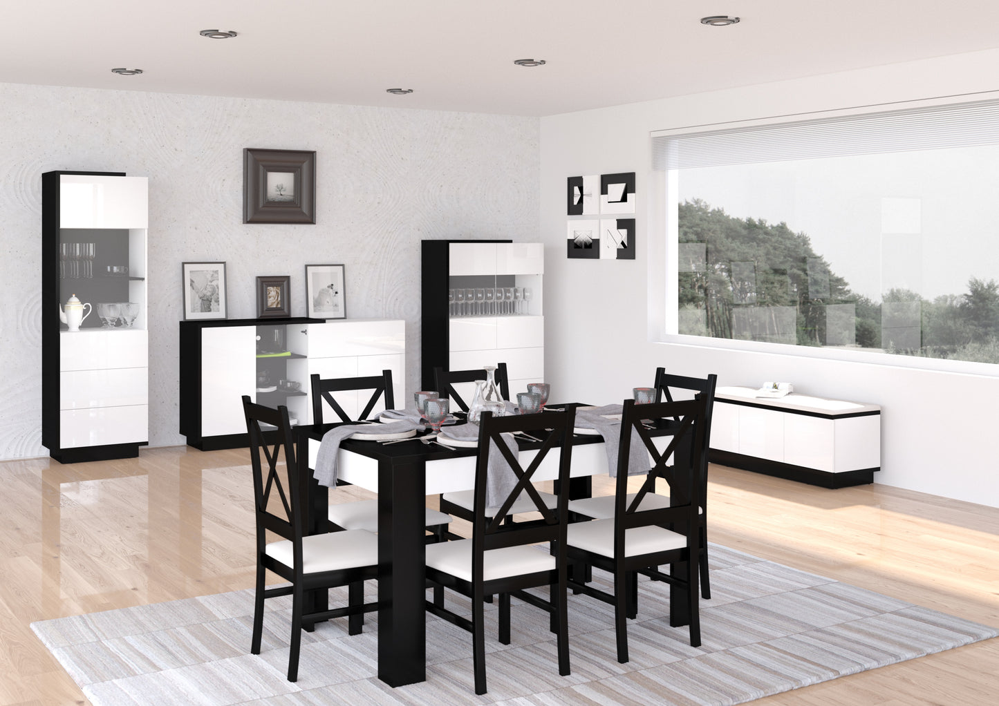 Svetainės baldų kolekcija HYBRID