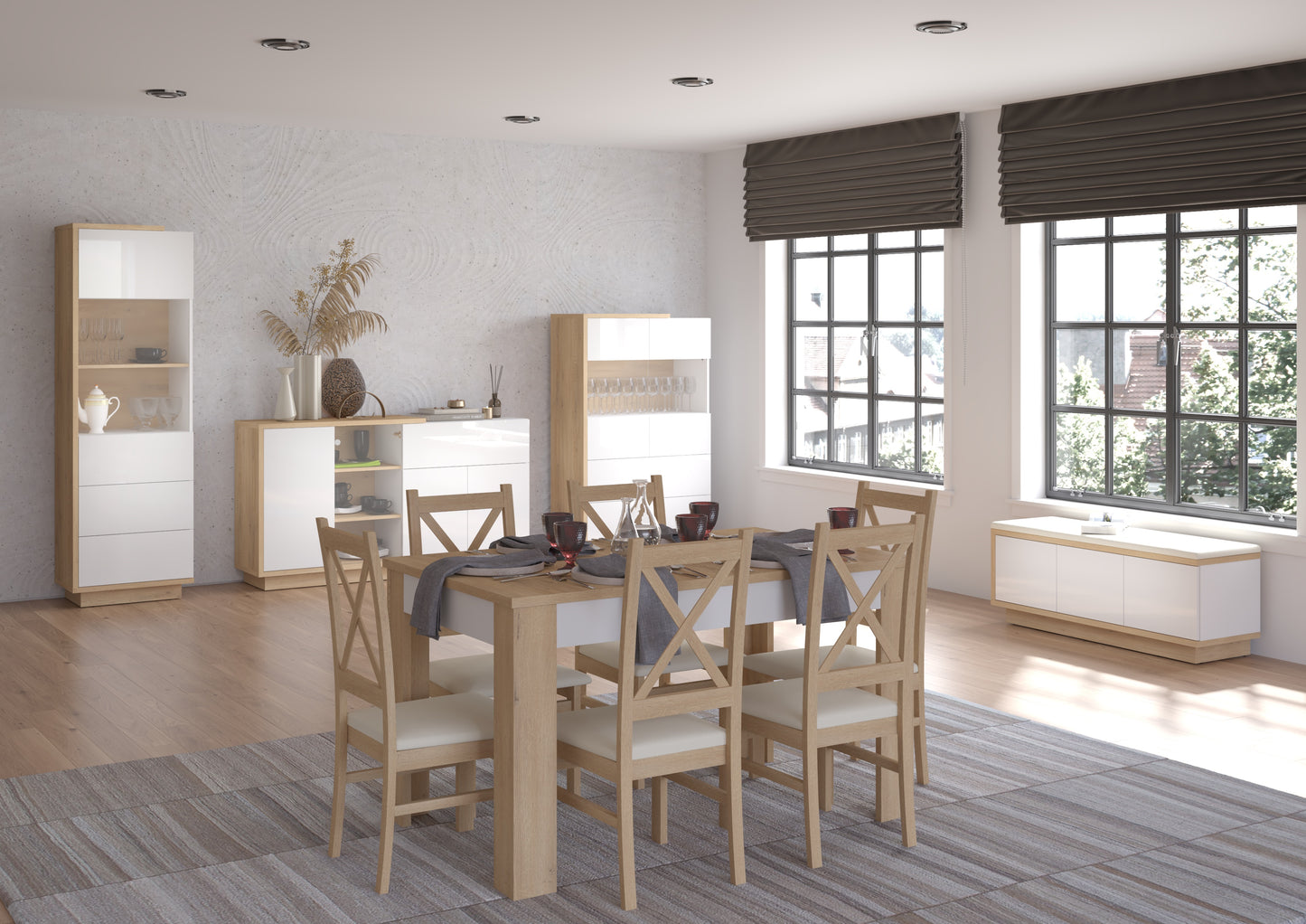 Svetainės baldų kolekcija HYBRID