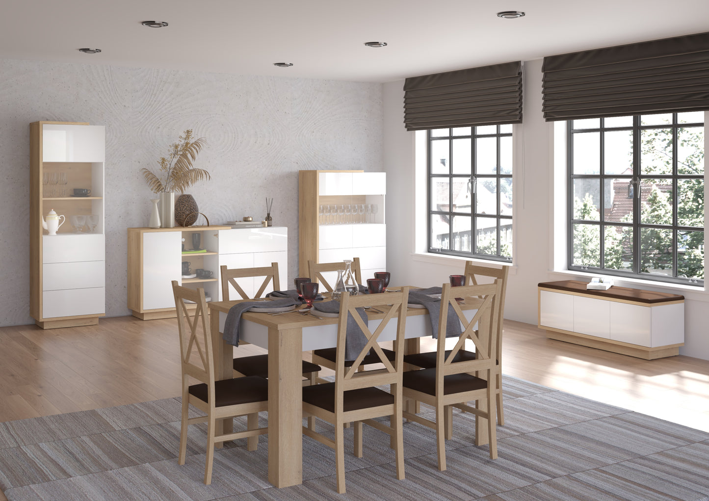 Svetainės baldų kolekcija HYBRID