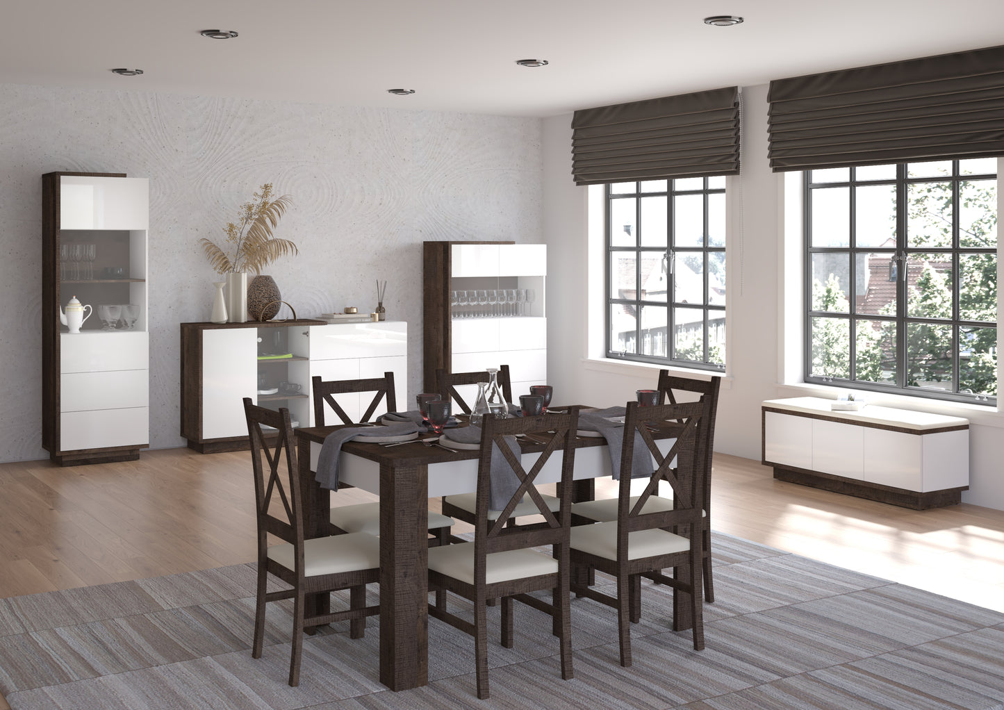 Svetainės baldų kolekcija HYBRID