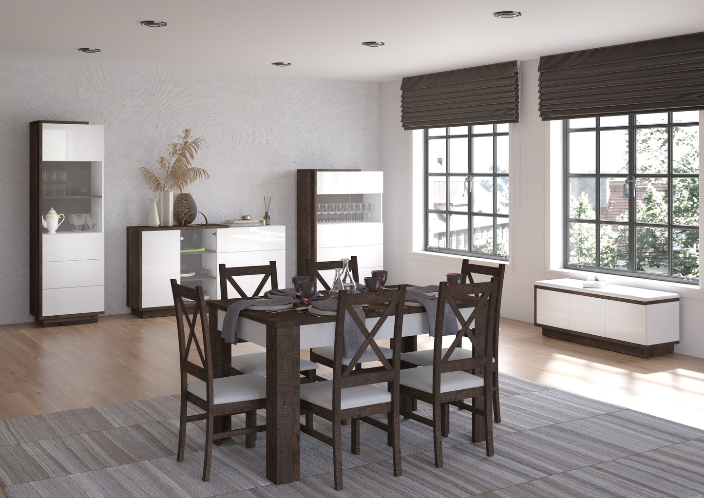 Svetainės baldų kolekcija HYBRID