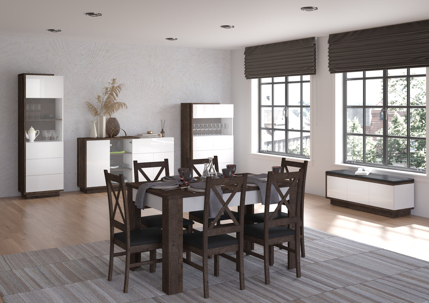 Svetainės baldų kolekcija HYBRID