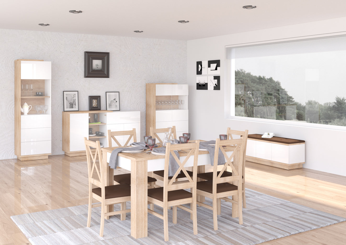 Svetainės baldų kolekcija HYBRID