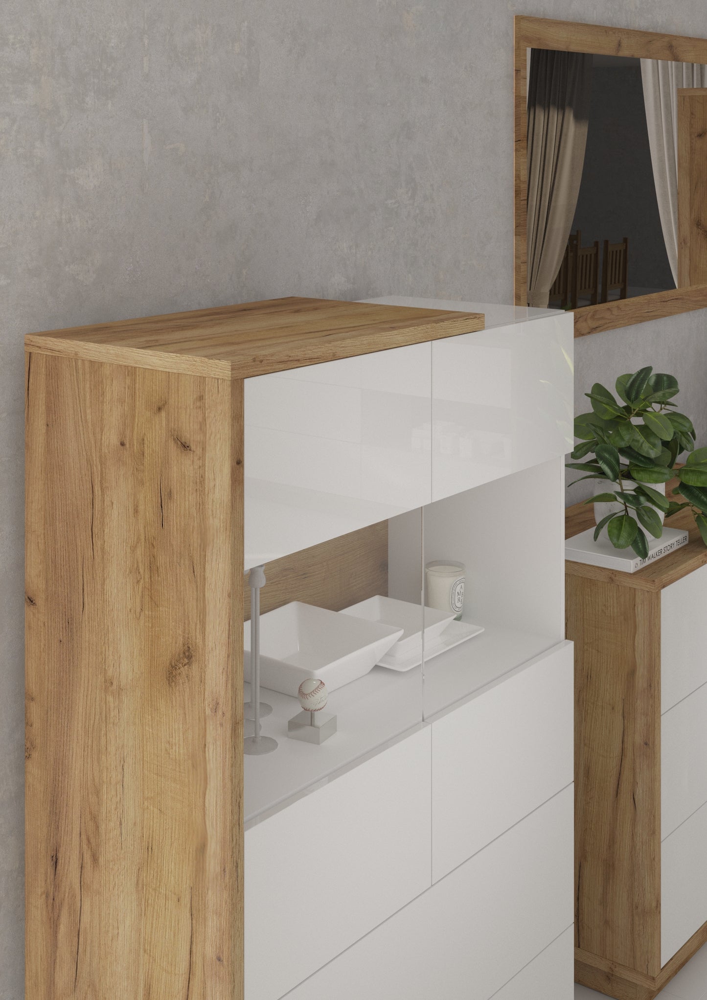 Svetainės baldų kolekcija HYBRID