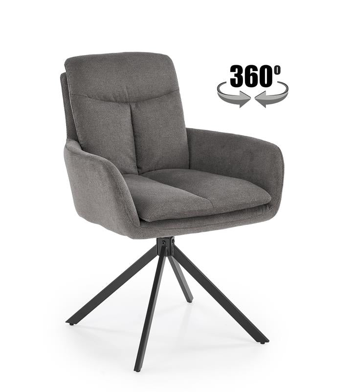 Valgomojo kėdė/fotelis K536 pilkos sp.