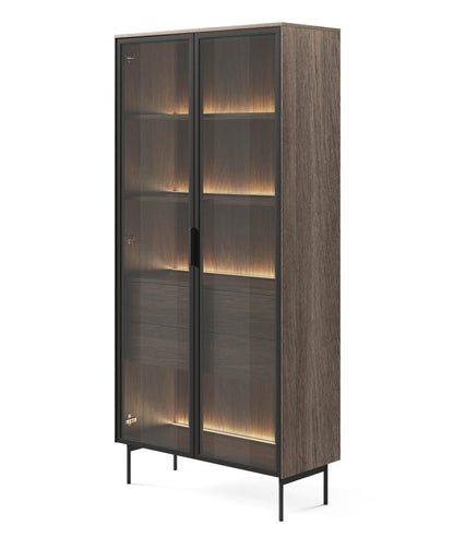 LUMI vitrina 2D2S, ąžuolas dunin