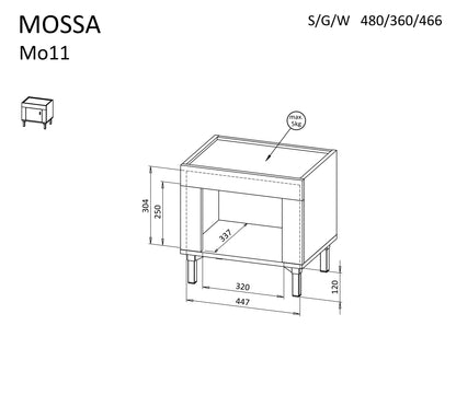 Spintelė prie lovos MOSSA 11 MO-BA