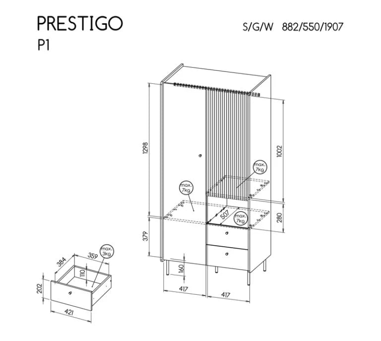 Spinta PRESTIGO P1 DOL