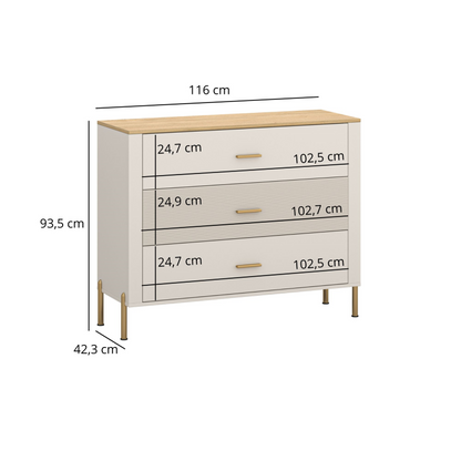 RUBEN komoda su stalčiais