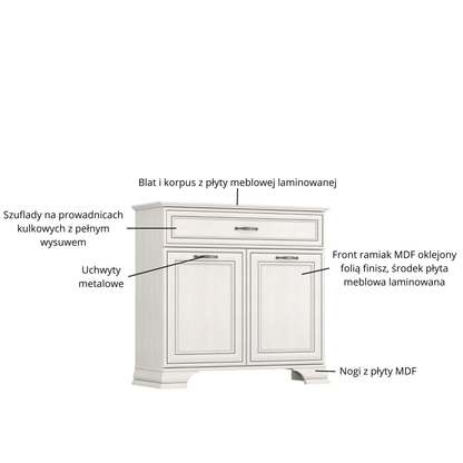 TIFFANY II KOM2D1S komoda