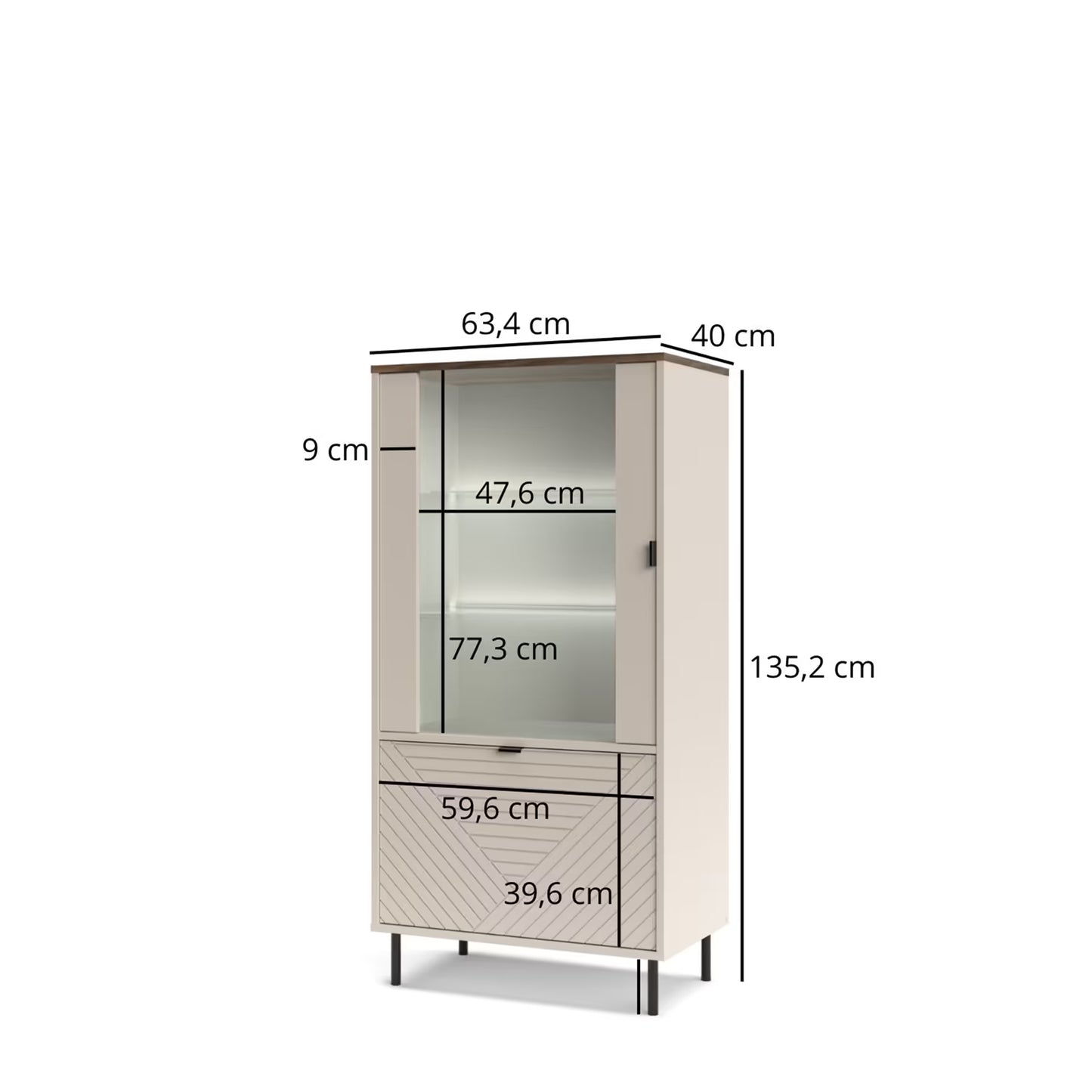 EVO vitrina žema 1D1W