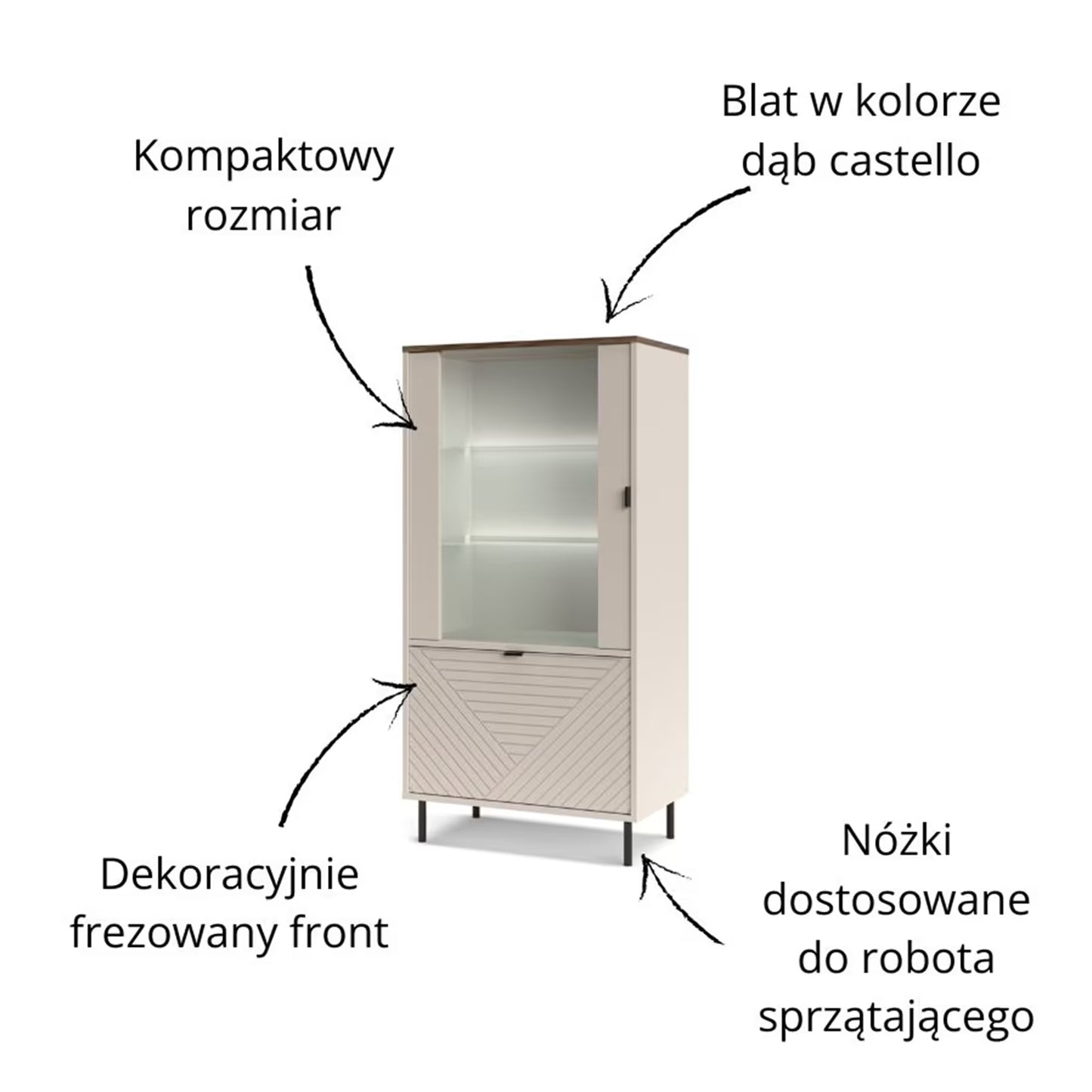 EVO vitrina žema 1D1W