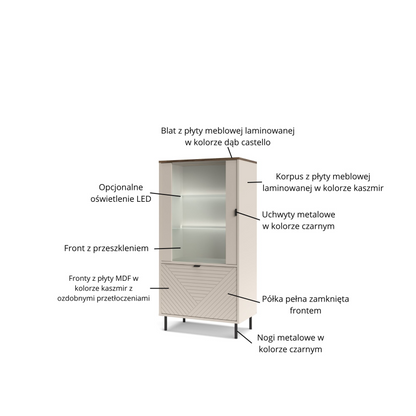 EVO vitrina žema 1D1W