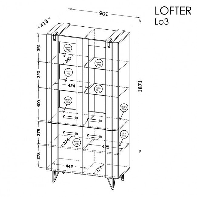 Vitrina LOFTER LO3