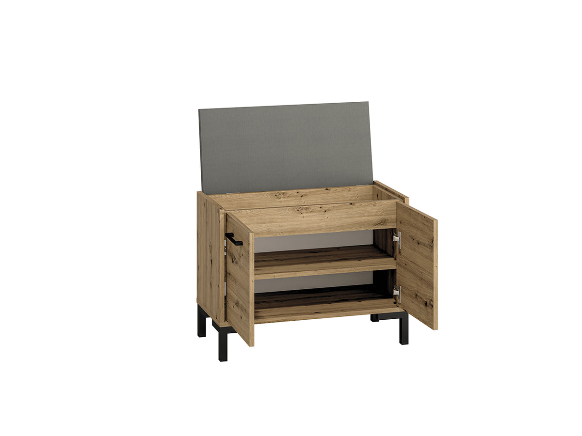 NEVIO 04 batų spintelė, „Dąb Artisan“ ąžuolo dekoras