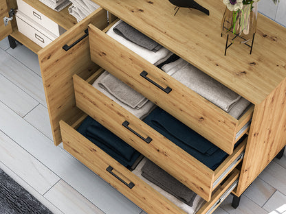 NEVIO 13 komoda, „Dąb Artisan“ ąžuolo dekoras