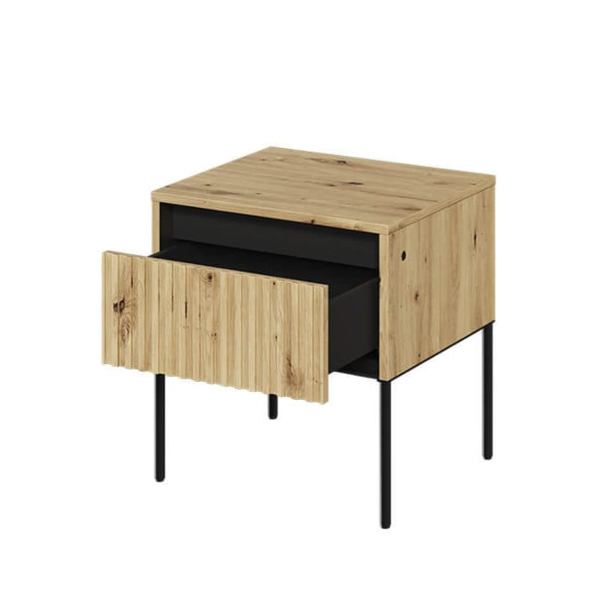 Naktinis staliukas/spintelė TREND TR-10 (ąžuolas)