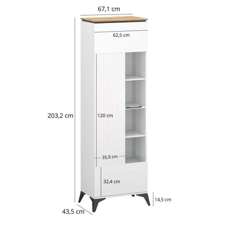 VELUTTO vitrina aukšta