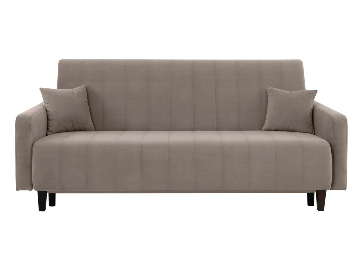 Sofa-lova Marcia – funkcionalumas, komfortas ir elegancija, švelniai ruda
